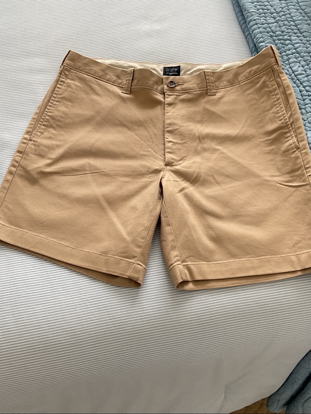 J. Crew Men's Tan Flat-Front Chino Shorts